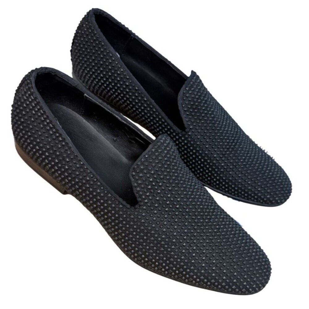ALDO Hoddinott Men's Studded Loafers Black Slip On Dress Shoes Size 11 EUC